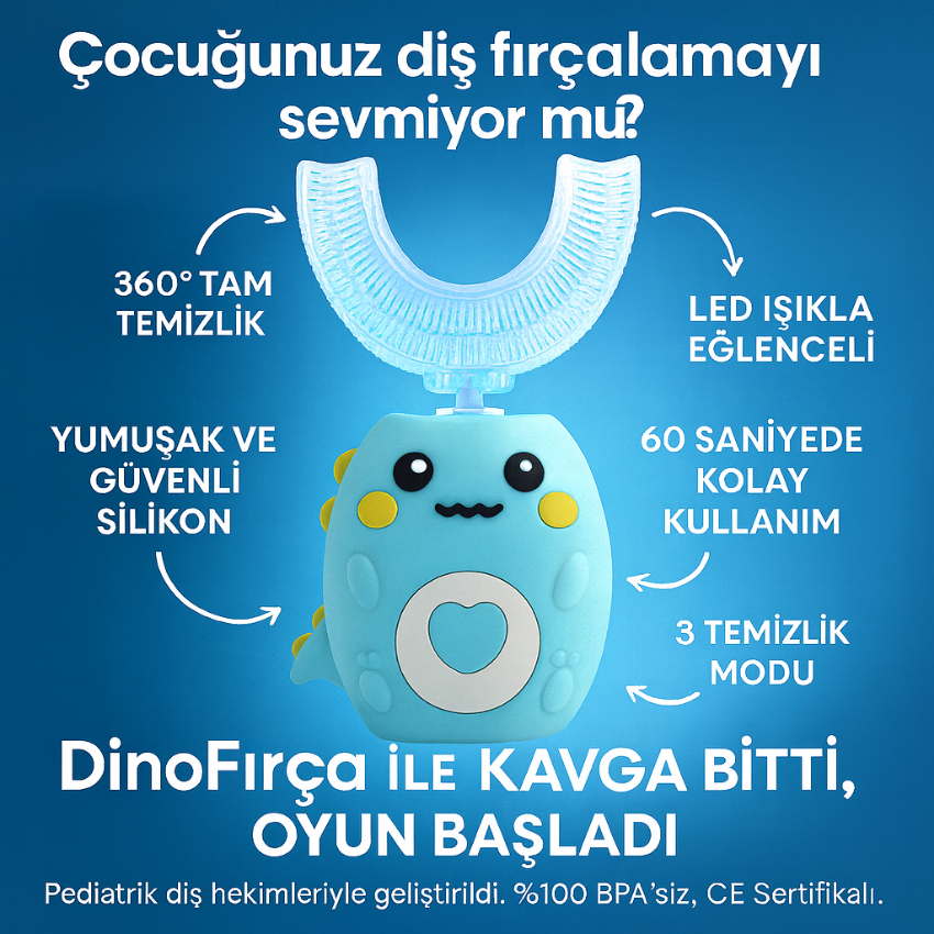 KidSelects | DinoFırça 360° Çocuk Diş Fırçası